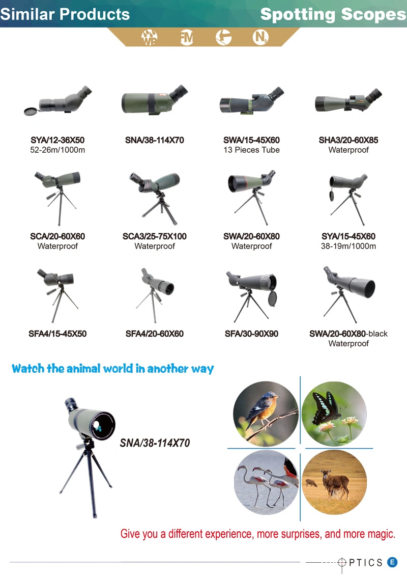 Hot Sale Dontop 15-45X60 Zoom Spotting Scope