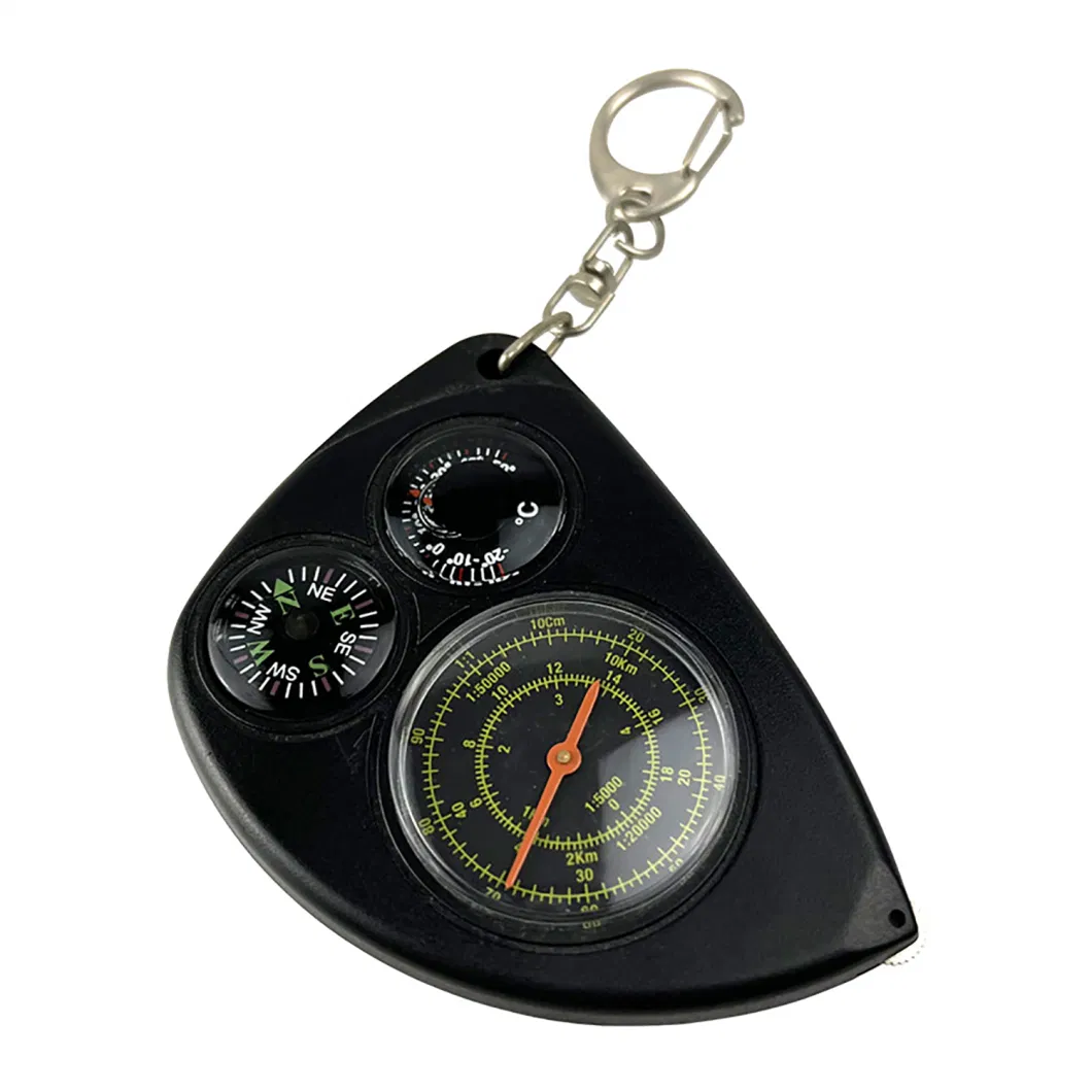 Lightweight Hiking Camping Keychain Compass Map Measurer Direction Guide Ci23846